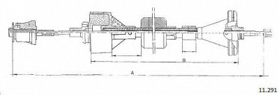 CABOR 11291 - Трос, управление сцеплением