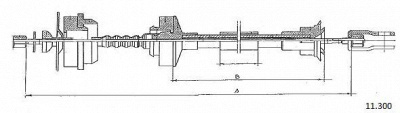 CABOR 11300 -  Трос, управление сцеплением