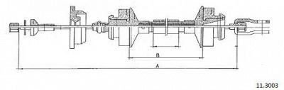 CABOR 113003 -  Трос, управление сцеплением