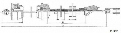 CABOR 11302 - Трос, управление сцеплением