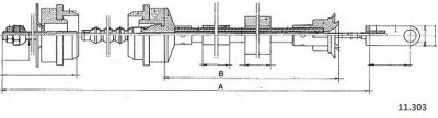 CABOR 11303 - Трос, управление сцеплением
