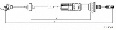 CABOR 113049 - Трос, управление сцеплением