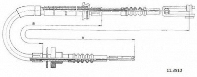 CABOR 113910 -  Трос, управление сцеплением