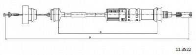 CABOR 113922 -  Трос, управление сцеплением