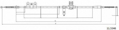 CABOR 115346 -  Трос, стояночная тормозная система