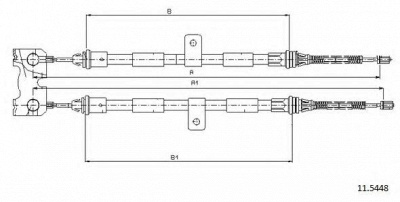 CABOR 115448 -  Трос, стояночная тормозная система