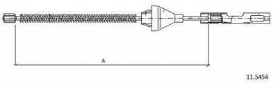 CABOR 115454 -  Трос, стояночная тормозная система