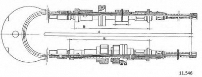 CABOR 11546 -  Трос, стояночная тормозная система