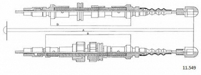 CABOR 11549 -  Трос, стояночная тормозная система