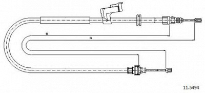 CABOR 115494 -  Трос, стояночная тормозная система