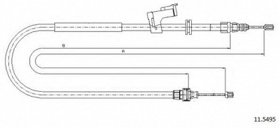 CABOR 115495 -  Трос, стояночная тормозная система