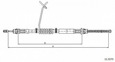 CABOR 115573 -  Трос, стояночная тормозная система