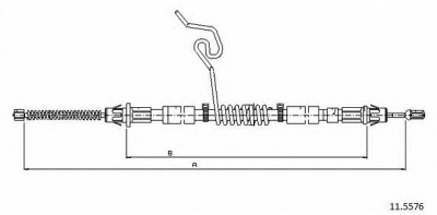 CABOR 115576 -  Трос, стояночная тормозная система