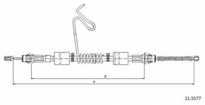 CABOR 115577 -  Трос, стояночная тормозная система