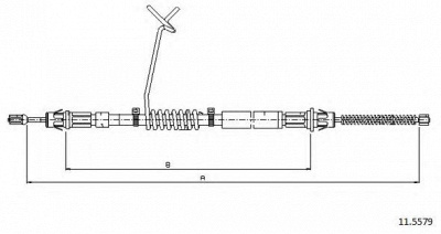 CABOR 115579 -  Трос, стояночная тормозная система