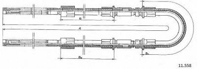 CABOR 11558 -  Трос, стояночная тормозная система