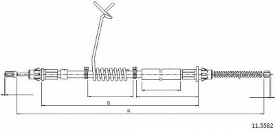 CABOR 115582 -  Трос, стояночная тормозная система