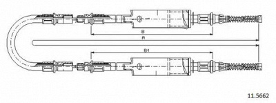 CABOR 115662 -  Трос, стояночная тормозная система