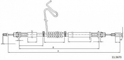 CABOR 115673 -  Трос, стояночная тормозная система