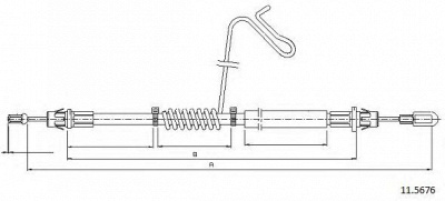 CABOR 115676 -  Трос, стояночная тормозная система