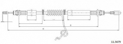 CABOR 115679 -  Трос, стояночная тормозная система