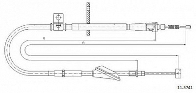CABOR 115741 -  Трос, стояночная тормозная система