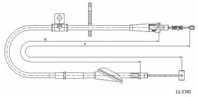 CABOR 115745 -  Трос, стояночная тормозная система