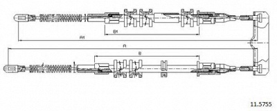 CABOR 115755 -  Трос, стояночная тормозная система