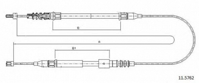 CABOR 115762 -  Трос, стояночная тормозная система