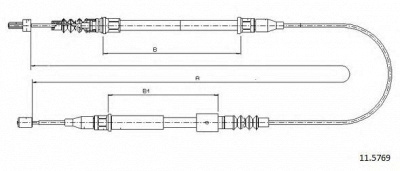 CABOR 115769 -  Трос, стояночная тормозная система