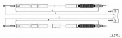 CABOR 115771 -  Трос, стояночная тормозная система