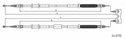 CABOR 115772 -  Трос, стояночная тормозная система