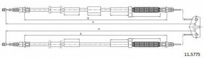 CABOR 115775 -  Трос, стояночная тормозная система