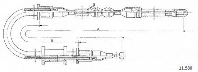 CABOR 11580 -  Трос, стояночная тормозная система