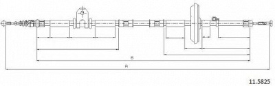 CABOR 115825 -  Трос, стояночная тормозная система