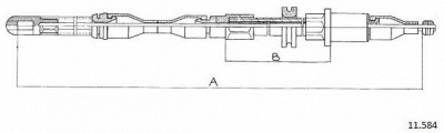 CABOR 11584 -  Трос, стояночная тормозная система