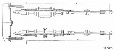 CABOR 115853 -  Трос, стояночная тормозная система