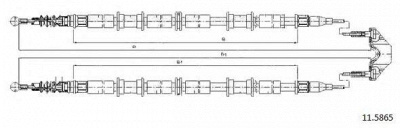 CABOR 115865 -  Трос, стояночная тормозная система