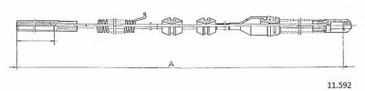 CABOR 11592 -  Трос, стояночная тормозная система