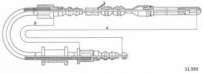 CABOR 11593 -  Трос, стояночная тормозная система
