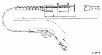 CABOR 115943 -  Трос, стояночная тормозная система