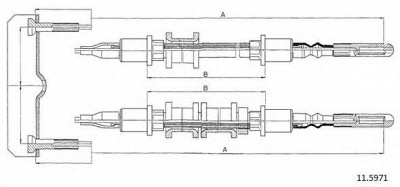 CABOR 115971 -  Трос, стояночная тормозная система