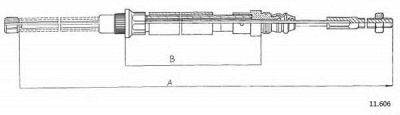 CABOR 11606 -  Трос, стояночная тормозная система