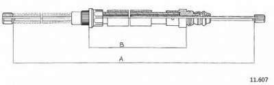 CABOR 11607 -  Трос, стояночная тормозная система