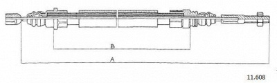 CABOR 11608 -  Трос, стояночная тормозная система