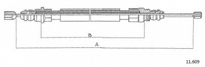 CABOR 11609 -  Трос, стояночная тормозная система