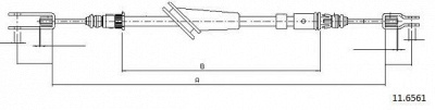 CABOR 116561 -  Трос, стояночная тормозная система
