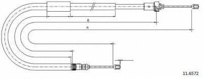 CABOR 116572 -  Трос, стояночная тормозная система