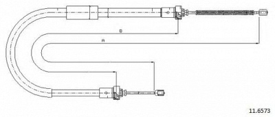 CABOR 116573 -  Трос, стояночная тормозная система
