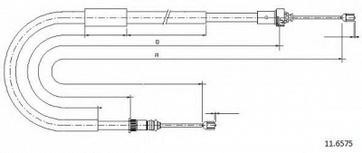 CABOR 116575 -  Трос, стояночная тормозная система